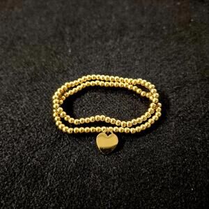 ADORNIA Heart Ball Bracelet Set